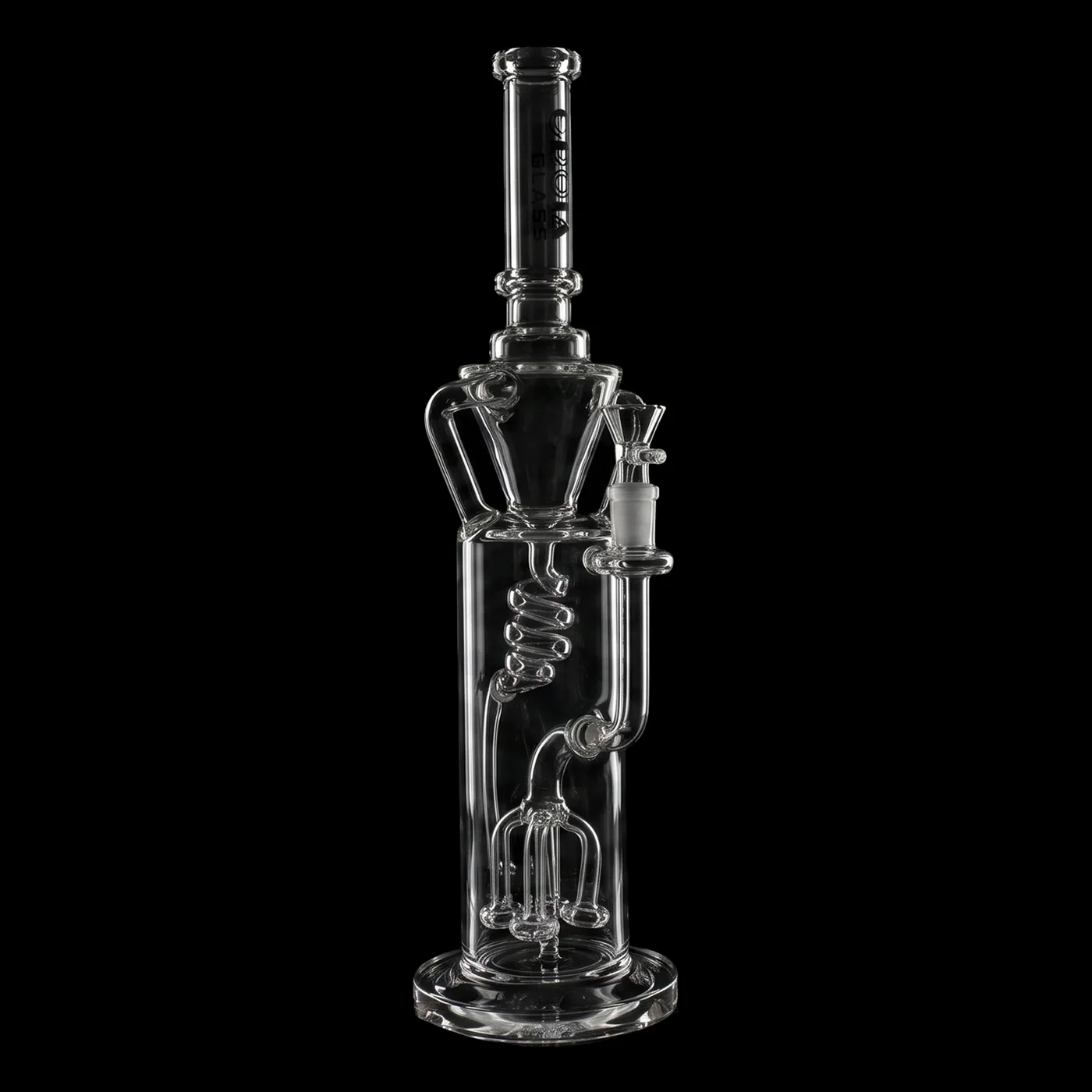 15-inch scientific glass bong with tree percolator and spiral cooling system