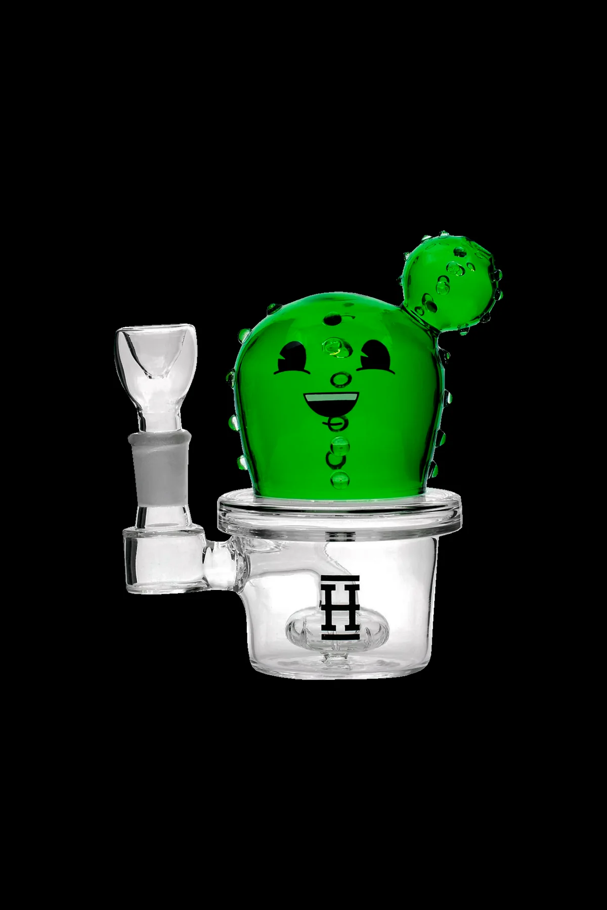 Hemper Happy Cactus 6-inch glass bong with showerhead percolator