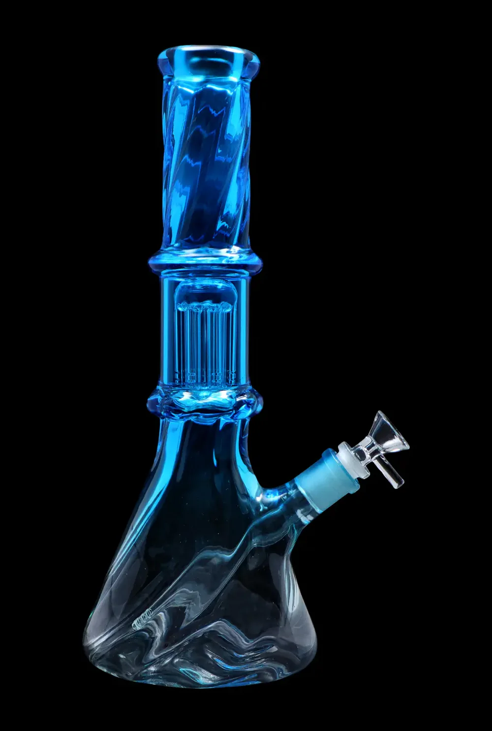 Smoke Cartel twisted neon beaker bong with tree percolator