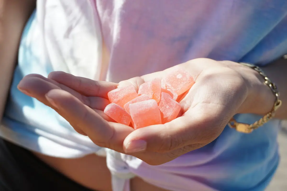 Colorful hemp THC gummies
