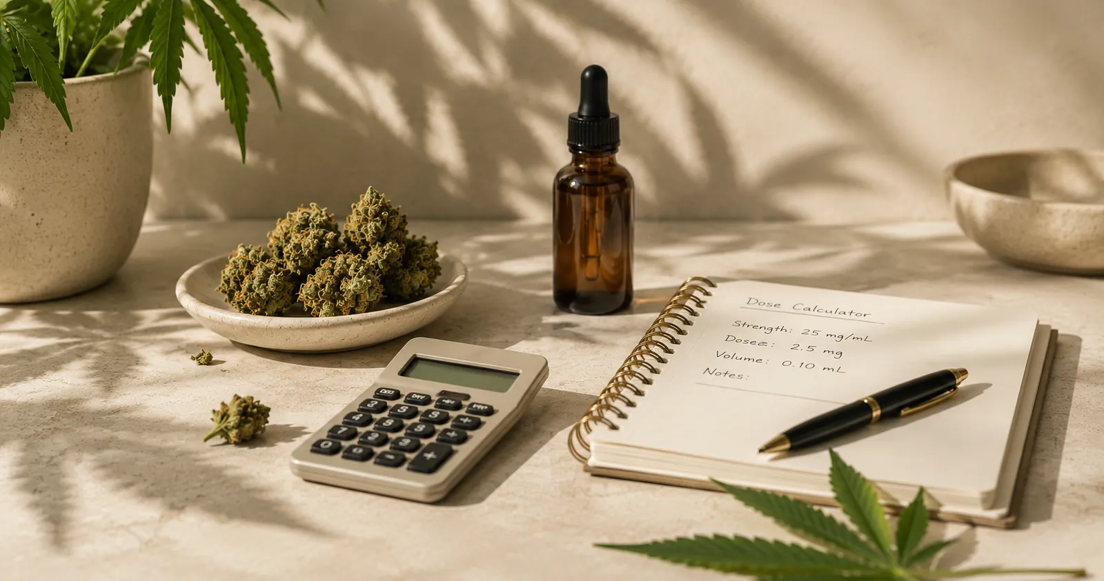 THC dosage planning notes and hemp products