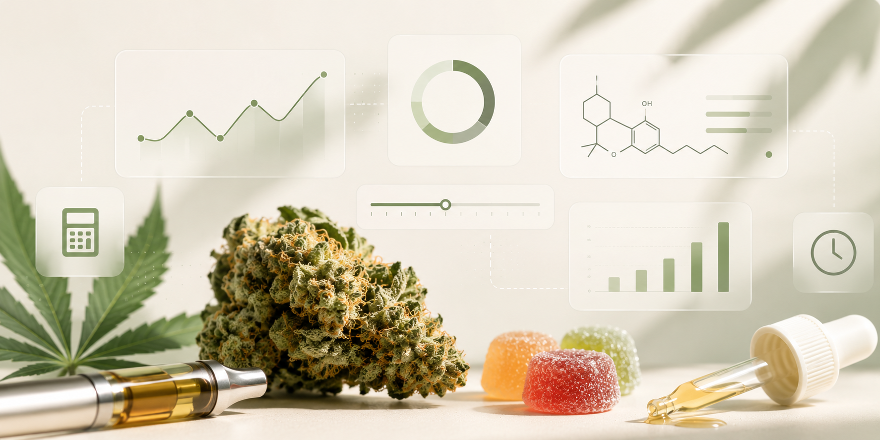 Premium hemp-derived THC planning tools still life