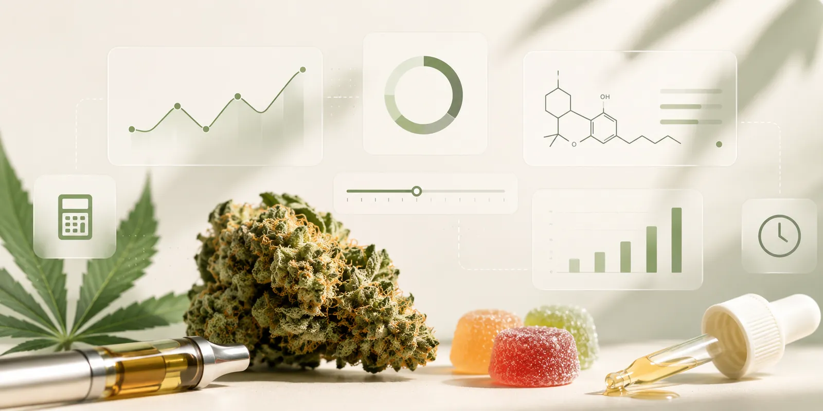 Premium hemp-derived THC planning tools still life
