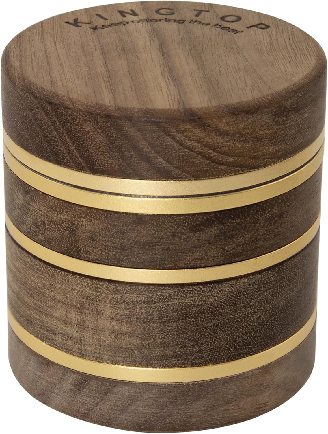 2.5-inch walnut wood and aluminum manual herb grinder
