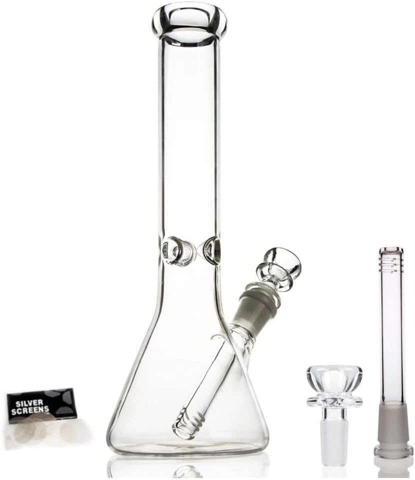10-inch heavy beaker bong with 14mm bowl